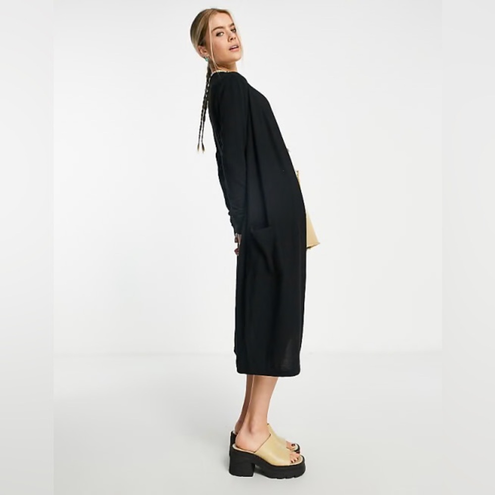 NOISY MAY | Black Long Cardigan with Pockets